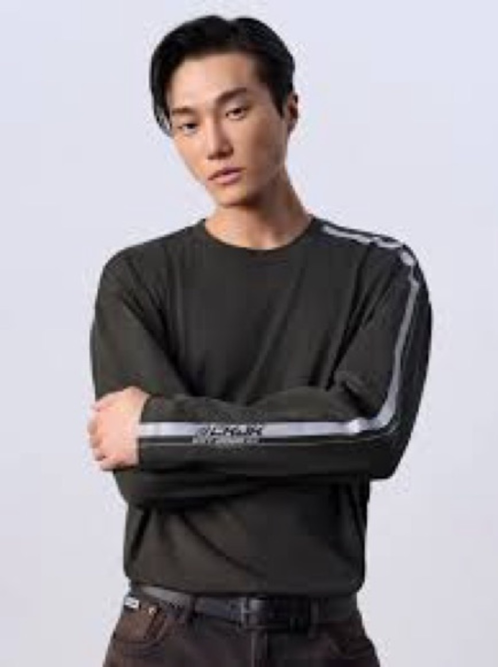 BTS Authentic JungKook  Calvin Klein (CKJK) racing stripe long-sleeve tee. M NW